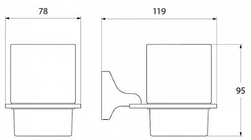 Стакан IDDIS Mirro хром MIRMBG1i45