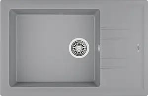 Мойка кухонная Teka Stone 60 S-TG 1B 1D серый металлик 115330028, 1