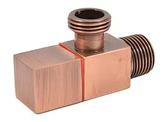 Кран шаровый угловой ½"н x ⅜"н медь Schlosser Square 606000059 Кран шаровый угловой ½"н x ⅜"н медь Schlosser Square 606000059