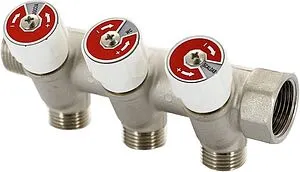 Коллектор регулирующий проходной 3 отвода ¾&quot;в/н x ½&quot;к Uni-fitt 400N3230, 1