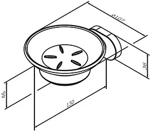 Мыльница Am.Pm Sense L хром A7434200 Мыльница Am.Pm Sense L хром A7434200, 2