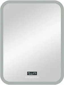 Зеркало с подсветкой Continent Glamour Led 68.5 с музыкальным блоком, с подогревом белый ЗЛП148, 2