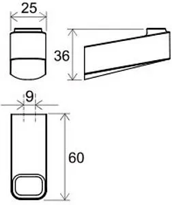 Крючок Ravak 10° чёрный матовый X07P555 Крючок Ravak 10° чёрный матовый X07P555, 2