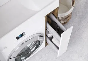 Тумба-умывальник напольная над стиральной машиной Aquaton Лондри 80 дуб рустикальный 1A2671K1LHDR0+, 5