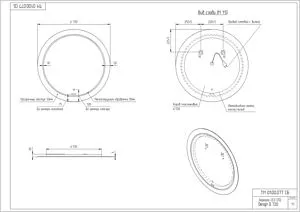 Зеркало с подсветкой Cersanit Led 72 KN-LU-LED012*72-d-Os Зеркало с подсветкой Cersanit Led 72 KN-LU-LED012*72-d-Os, 2