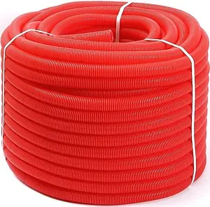 Труба гофрированная ПНД Uni-fitt 25-26 мм красная бухта 50м 583R3505 Труба гофрированная ПНД Uni-fitt 25-26 мм красная бухта 50м 583R3505, 1