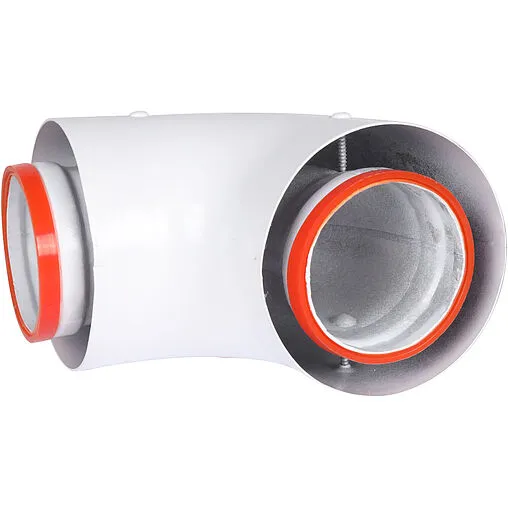 Колено стартовое коаксиальное Ø 60/100мм (алюм.) Rommer RCA-6010-240190