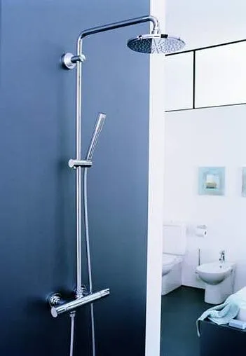 Душевая система с термостатом для душа Grohe Rainshower System 210 хром 27032001 Душевая система с термостатом для душа Grohe Rainshower System 210 хром 27032001