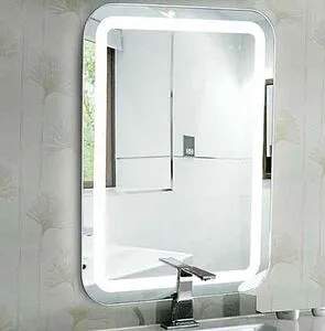 Зеркало с подсветкой Continent Lucia Led 60x80 с часами, с подогревом белый ЗЛП912 Зеркало с подсветкой Continent Lucia Led 60x80 с часами, с подогревом белый ЗЛП912, 3