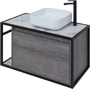 Тумба-умывальник подвесная Aquanet Nova Lite LOFT 90 R дуб рошелье 00261655+ Тумба-умывальник подвесная Aquanet Nova Lite LOFT 90 R дуб рошелье 00261655+, 4