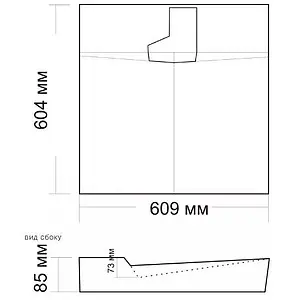 Раковина Andrea Onyx 60 белый Раковина Andrea Onyx 60 белый, 2