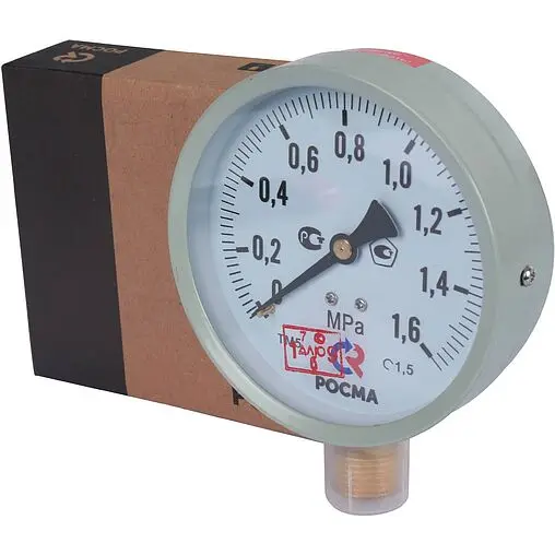 Манометр радиальный Росма ТМ-510Р.00 100мм 16 бар ½&quot; 00000006818