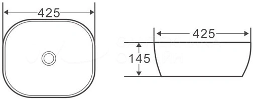 Раковина BelBagno 42.5 белый BB1301