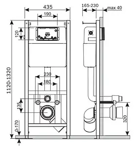 Комплект 6 в 1 Am.Pm Spirit 2.0 FlashClean I012702/I014151/C701700SC с кнопкой хром глянцевый, 2