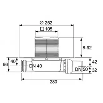Трап горизонтальный Set TECEdrainpoint S 100x100мм 3601100 Трап горизонтальный Set TECEdrainpoint S 100x100мм 3601100, 2