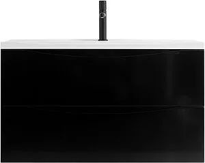 Тумба под умывальник подвесная BelBagno MARINO 80 Nero Lucido MARINO-800-2C-SO-NL-P, 1