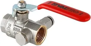 Кран шаровый с дренажем и воздухоотводчиком ¾"в x ¾"в Valtec Base VT.245.N.05 Кран шаровый с дренажем и воздухоотводчиком ¾"в x ¾"в Valtec Base VT.245.N.05, 1