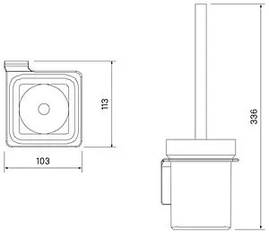 Ёршик для унитаза IDDIS Slide чёрный матовый SLIBSG0i47, 2