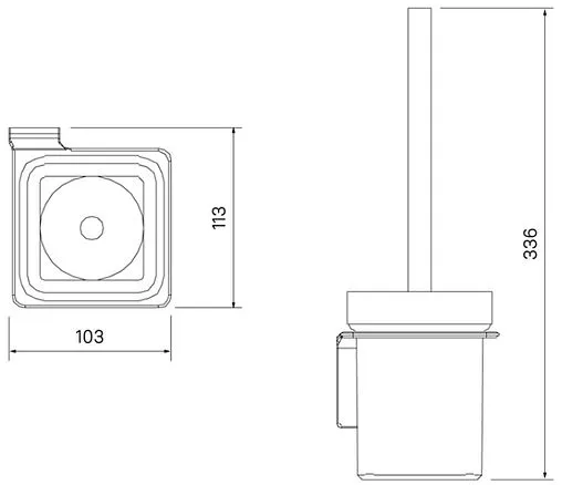 Ёршик для унитаза IDDIS Slide чёрный матовый SLIBSG0i47