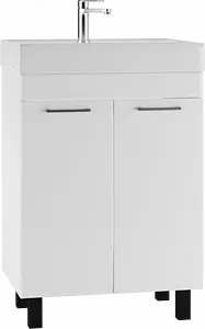 Тумба-умывальник напольный Айсберг Контраст 60 белый DA2709T+4607152361674, 1
