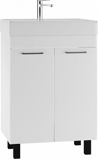 Тумба-умывальник напольный Айсберг Контраст 60 белый DA2709T+4607152361674