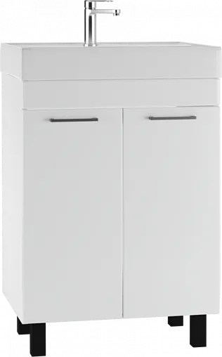 Тумба-умывальник напольная Айсберг Контраст 60 белый DA2709T+4607152361674