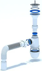 Сифон бутылочный для мойки Ани Пласт C0510 Сифон бутылочный для мойки Ани Пласт C0510, 3