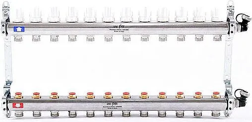 Группа коллекторная с расходомерами 13 отводов 1&quot;в/в x ¾&quot;ек Uni-fitt 450I4313