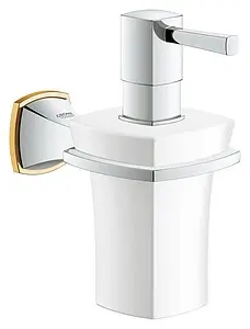 Дозатор для жидкого мыла Grohe Grandera хром/золото/белый 40627IG0, 1