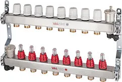 Группа коллекторная с расходомерами 8 отводов 1"в/в x ¾"ек Valtec VTc.586.EMNX.0608