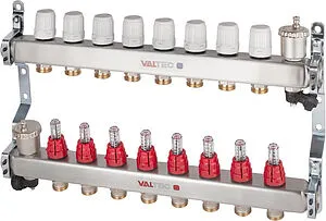 Группа коллекторная с расходомерами 8 отводов 1&quot;в/в x ¾&quot;ек Valtec VTc.586.EMNX.0608, 1