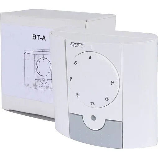 Проводной комнатный терморегулятор НЗ 230В WATTS BT-A230 V белый 10050977