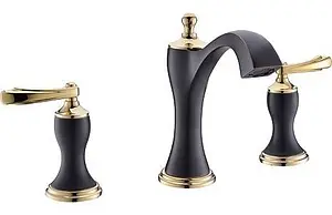 Смеситель для раковины Timo Unari чёрный матовый/золото 7511/04Y, 1