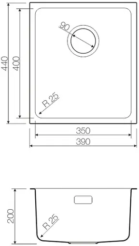 Мойка кухонная Omoikiri Tadzava 44-U/I Quadro IN нержавеющая сталь 4993509