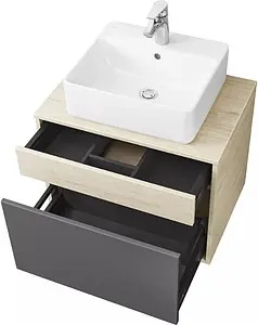 Тумба-умывальник подвесная Aquaton Лофт Урбан 65 графит/орегон 1A2540K1LQX60, 4