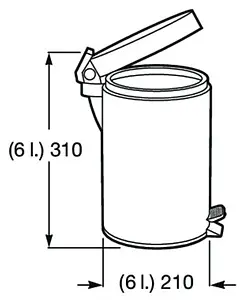 Ведро для мусора Roca Hotels хром 815489001, 2
