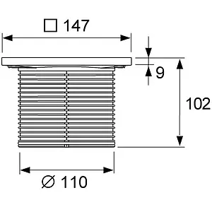 Решетка для трапа TECEdrainpoint S Quadratum 150x150мм 3660003 Решетка для трапа TECEdrainpoint S Quadratum 150x150мм 3660003, 2