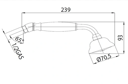 Лейка ручного душа Bossini Charleston бронза B00580.022