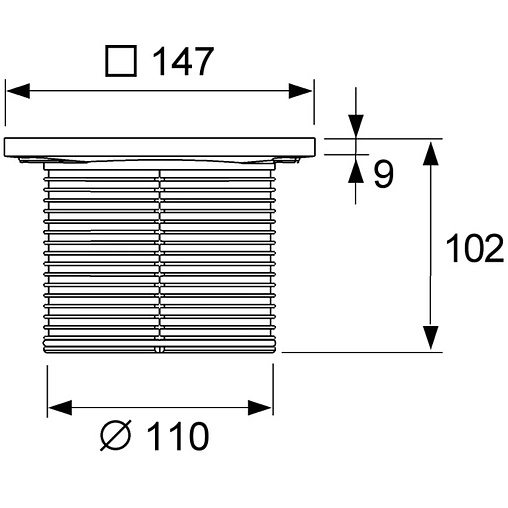 Решетка для трапа TECEdrainpoint S Quadratum 150x150мм 3660003 Решетка для трапа TECEdrainpoint S Quadratum 150x150мм 3660003