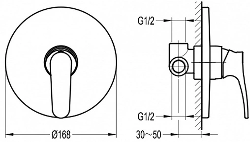 Смеситель для душа скрытого монтажа Swedbe Terracotta 2557