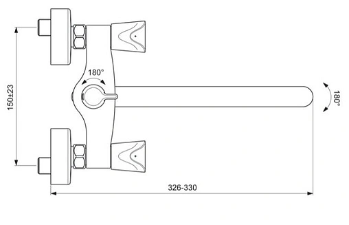 Смеситель для ванны с длинным изливом Vidima Neo хром BA335AA
