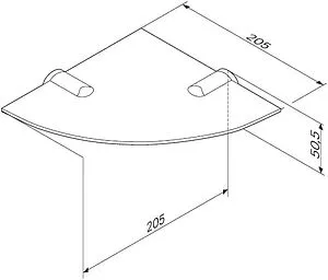 Полка Am.Pm X-Joy хром A8434900 Полка Am.Pm X-Joy хром A8434900, 2