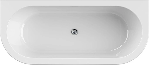 Ванна акриловая Cezares Slim Wall 180x80 белый/панель черный матовый