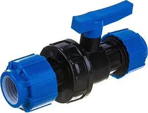 Кран шаровый с американкой для пнд трубы 25мм x 25мм ТПК-Аква 555220025 Кран шаровый с американкой для пнд трубы 25мм x 25мм ТПК-Аква 555220025, 1