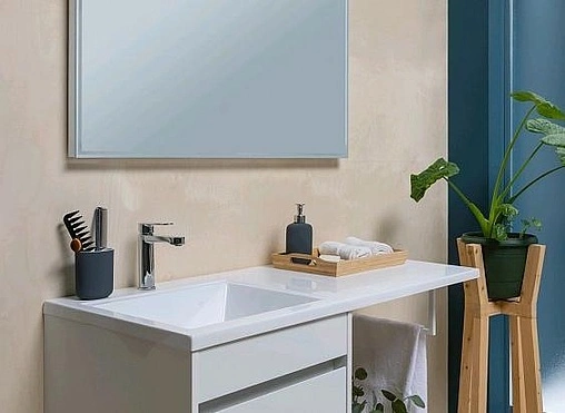 Тумба-умывальник напольная над стиральной машиной Aquanet Токио 120 L белый 00239290+00235499