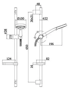 Комплект для ванны 3 в 1 Paffoni Nettuno Due хром 00255120 Комплект для ванны 3 в 1 Paffoni Nettuno Due хром 00255120, 3