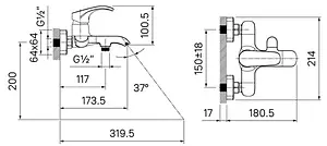 Смеситель для ванны IDDIS Joker хром JOKSB00i02WA Смеситель для ванны IDDIS Joker хром JOKSB00i02WA, 2