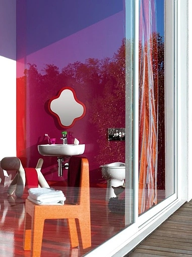 Раковина Laufen Florakids 45 красный/белый 8.1503.1.062.104.1