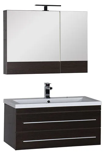 Шкаф-зеркало Aquanet Нота 90 L венге 00159110 Шкаф-зеркало Aquanet Нота 90 L венге 00159110