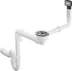 Сифон бутылочный для мойки с переливом Hansgrohe D16-17 43958000 Сифон бутылочный для мойки с переливом Hansgrohe D16-17 43958000